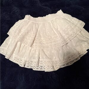 American Eagle Outfitters White Lace Mini Skirt